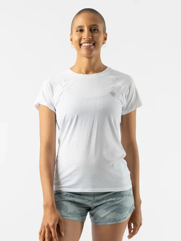 RABBIT Women's Rabbit EZ Tee Perf Ice SS White