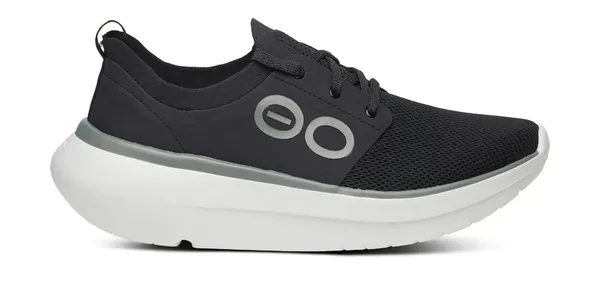 OOFOS M OOMYSTRIDE SHOE BLACK/WHITE