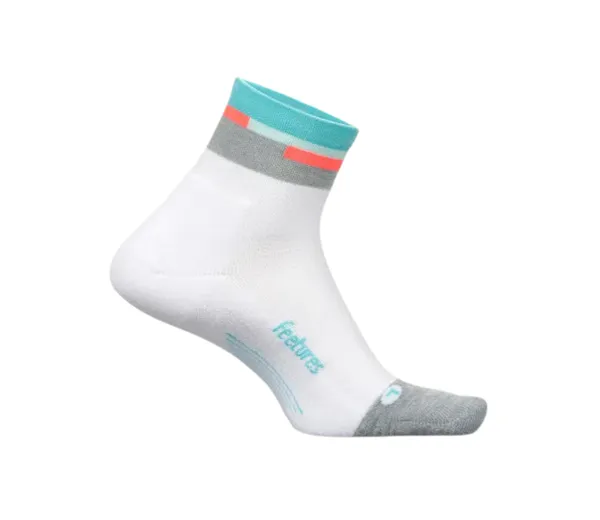 Feetures Feetures Elite Light Cushion Quarter Aquatic White