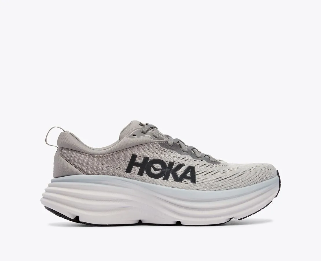 Hoka Men's Bondi 8 Sharkskin/Harbor Mist