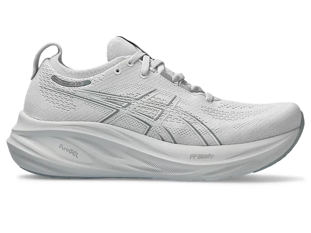 新品未使用asics ホワイト/シルバー スニーカー ASICS M. GEL NIMBUS 26 CONCRETE/PURE SILVER
