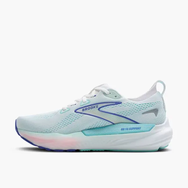 BROOKS W. GLYCERIN GTS 22 D WHITE/LIMPET SHELL/AMPARO BLUE