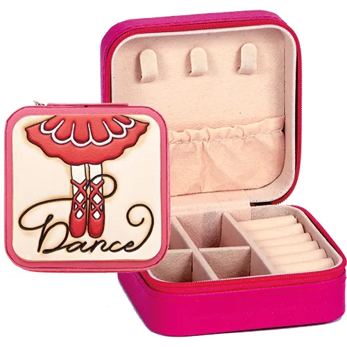 Dasha Designs Travel Jewelry Box Red