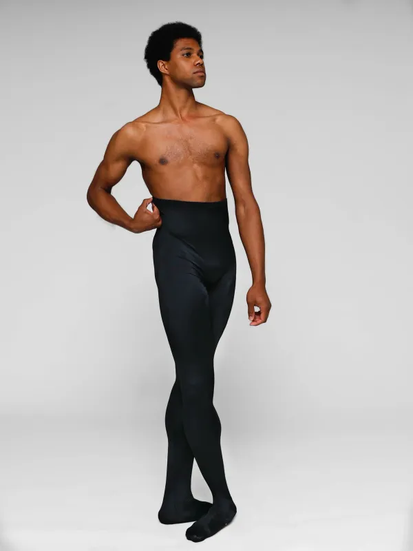 Body Wrappers Men's Seamless Convertible Tights Black