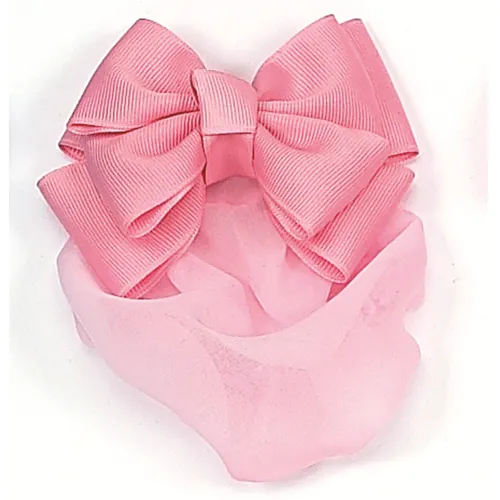 Dasha Designs Grosgrain Bow w/ Snood Pink