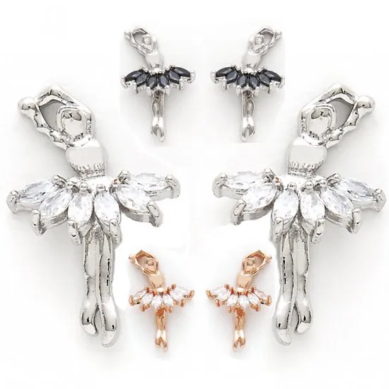 Dasha Designs Ballerina Earrings Silver