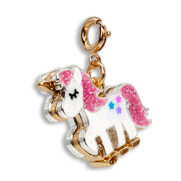 Charm It Glitter Unicorn Charm Gold
