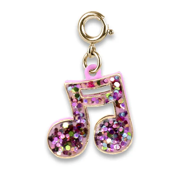Charm It Music Note Charm Gold Glitter