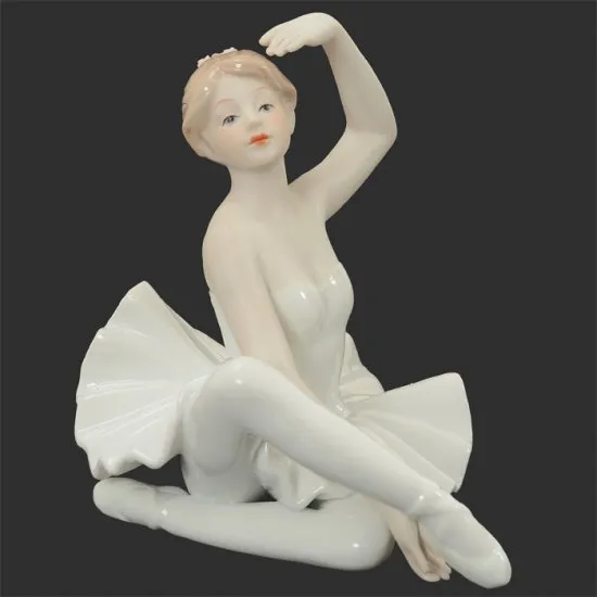Dasha Designs Ceramic Ballerina Figurine Arm Up Pose