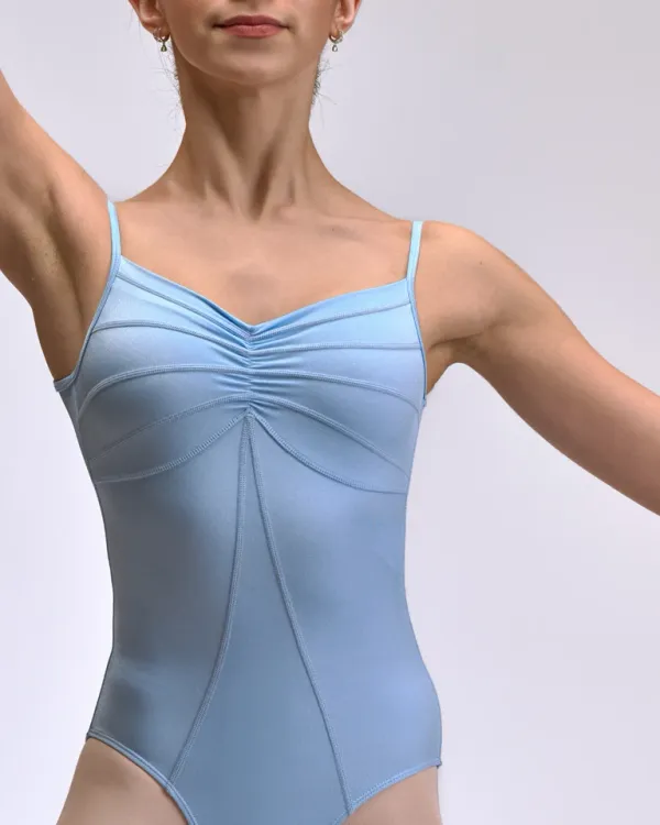 Claudia Dean Ariel Super High Cut Camisole Leotard Chill Blue Gloss