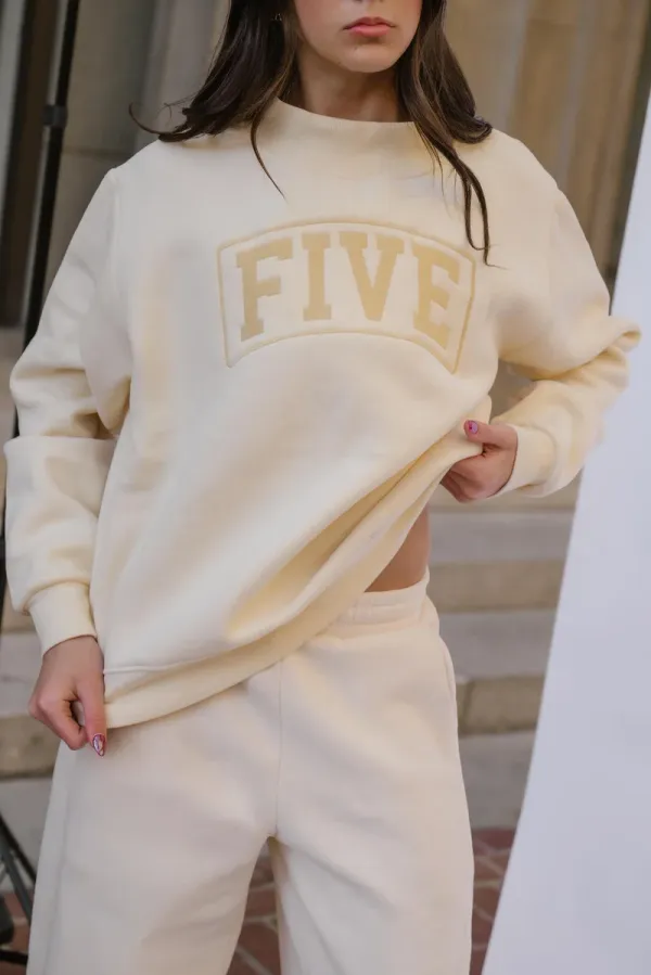 Five Dancewear Five Mockneck Sweatshirt Butter Yellow