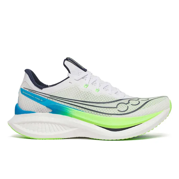 Saucony Mens Endorphin Pro 5 White/Slime