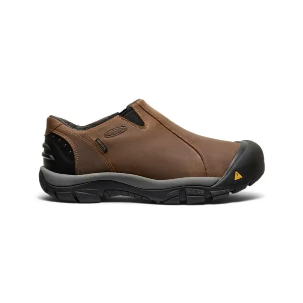 KEEN Brixen Waterproof Low Wide - Men's Slate Black / Madder Brown