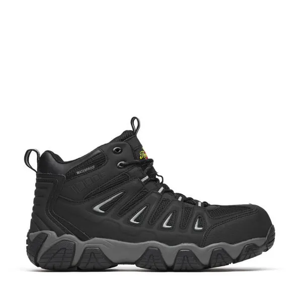 Thorogood Men's Crosstrex Series – Waterproof – Mid Cut Safety Toe Hiker BLACK/GREY
