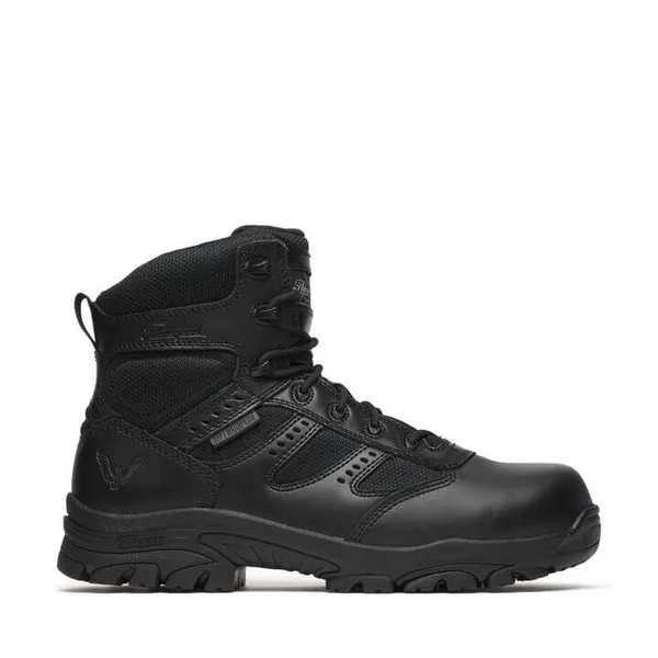 Thorogood Men's THE DEUCE Series – Waterproof – 6" Composite Safety Toe Tactical Side-zip BLACK