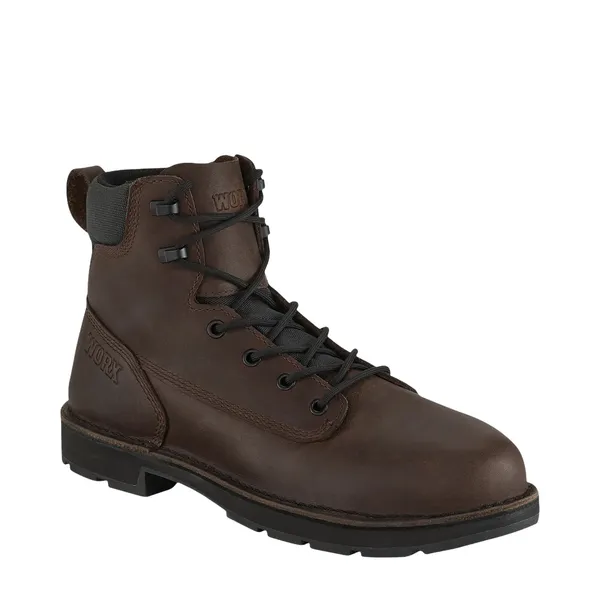 Worx Men's Cinder 6-inch Safety Toe Boot BROWN