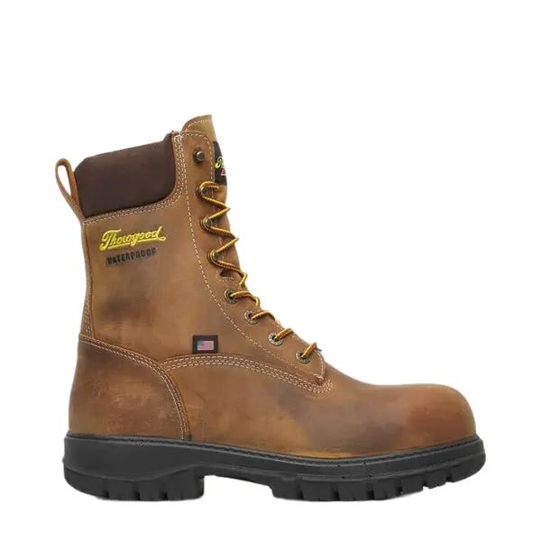 Thorogood Men's Genesis Series – 8" Chestnut – Nano Safety Toe – Waterproof Chestnut