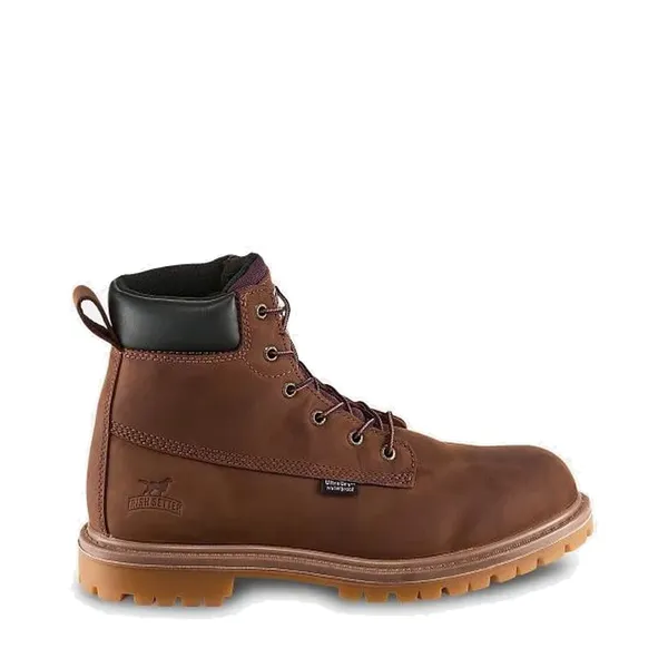 Irish Setter Men's Hopkins 6-inch Waterproof Leather Safety Toe Boot BROWN