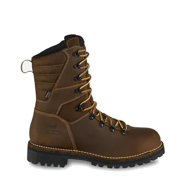 Irish Setter Men's Shorewood 9-inch Waterproof Insulated Leather Safety Toe Boot (400g Insulation) BROWN/ORANGE