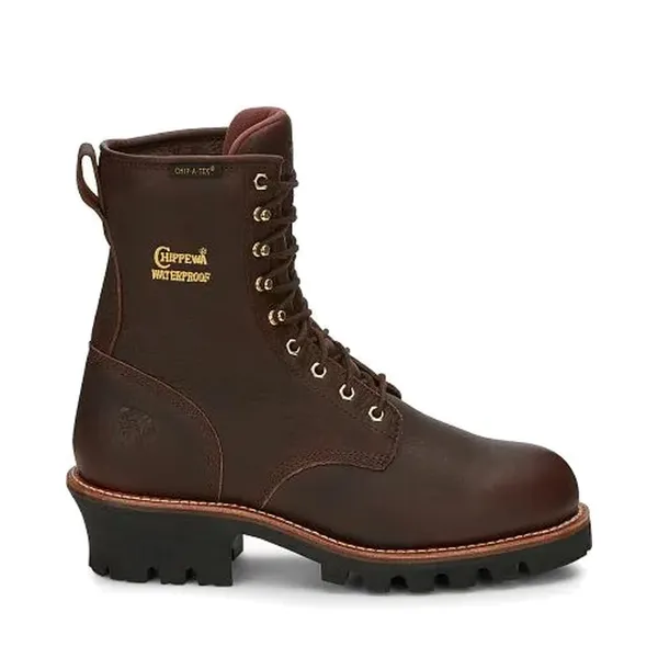 Chippewa Men's Paladin 8" Waterproof Insulated (400g) Steel Toe Logger BRIAR (BROWN)