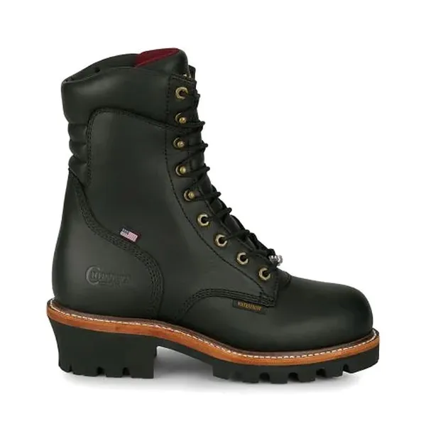 Chippewa Men's Super Logger 9" Waterproof Insulated (400g) Steel Toe BLACK
