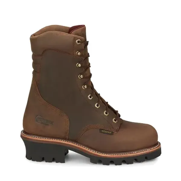 Chippewa Men's Super Dna 9" Waterproof Steel Toe Insulated (400g) Logger BAY APACHE