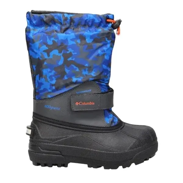 Columbia Kid's Powderbug Forty Print Insulated (200g) SHARK/TANGY ORANGE