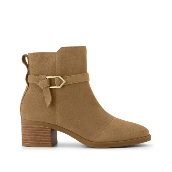 Toms Women's Delilah Buckle Ankle Boot TOFFEE SUEDE
