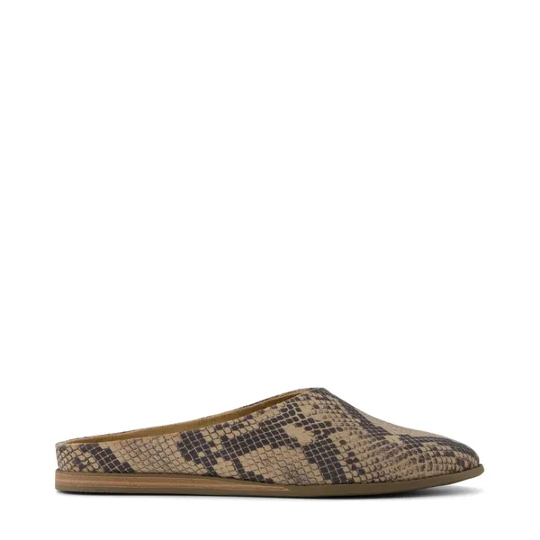 Toms Women's Amelia Mule TAUPE SNAKE PRINT SUEDE