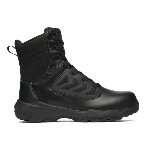 Merrell Men's Fullbench 8" Tactical Zip Waterproof Carbon Fiber Boot BLACK
