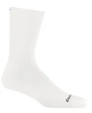 DARN TOUGH SOCKS MEN'S THE STANDARD CREW LIGHTWEIGHT CUSHION LIFESTYLE SOCKS WHITE