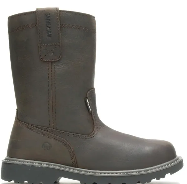 WOLVERINE WOLVERINE MEN'S STEEL TOE FLOORHAND DARK BROWN