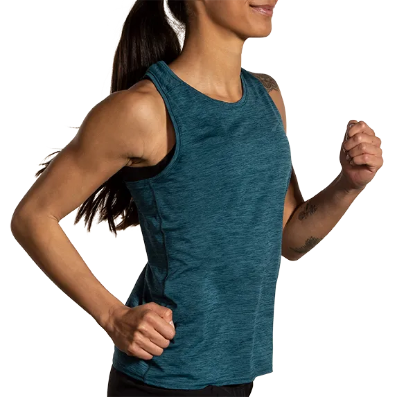 Brooks Women's Luxe Tank Htr Ocean Drive