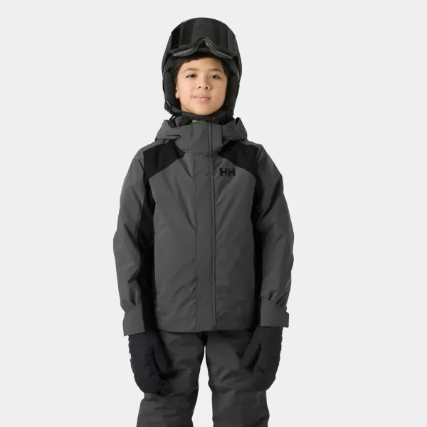 HELLY HANSEN K's Iceridge Ski Jacket THUNDER GREY