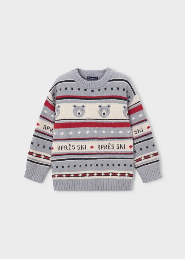 MAYORAL B's Jacquard Sweater FOG