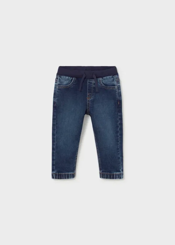 MAYORAL Baby Soft Denim Jogger Pants DARK WASH