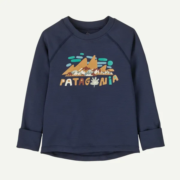 PATAGONIA Baby Capilene® Midweight Crew FITZ FOLIAGE/NEW NAVY