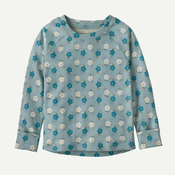 PATAGONIA Baby Capilene® Midweight Crew SNOW DITSY/VRTLLY BLUE
