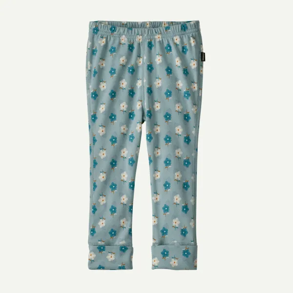PATAGONIA Baby Capilene® Midweight Bottoms SNOW DITSY/VRTLLY BLUE