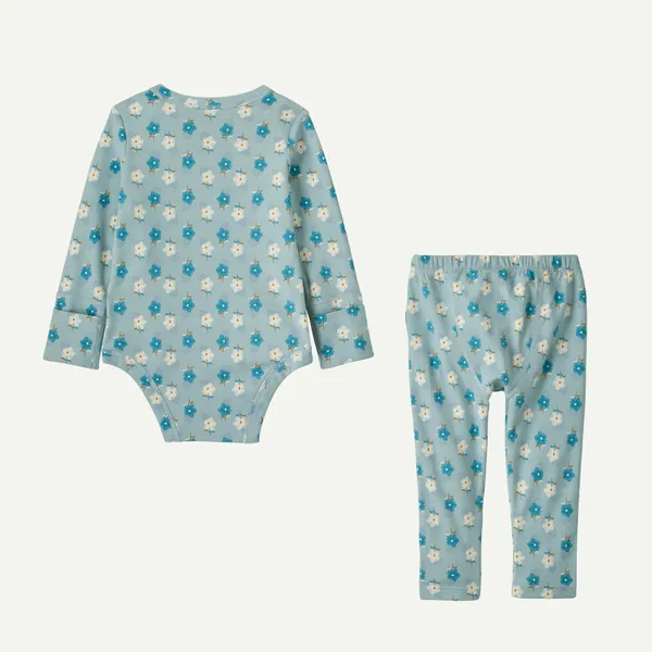 PATAGONIA Infant Capilene® Midweight Set SNOW DITSY/VRTLLY BLUE