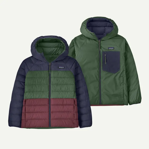 PATAGONIA K's Reversible Down Sweater™ Hoody NEW NAVY