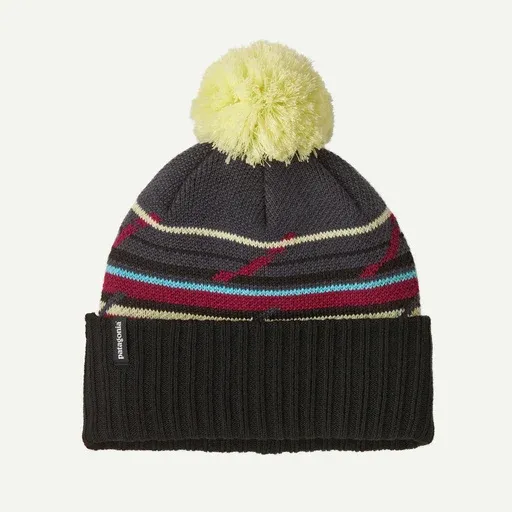 PATAGONIA K's Powder Town Beanie MTN GEO/SMOLDER BLUE