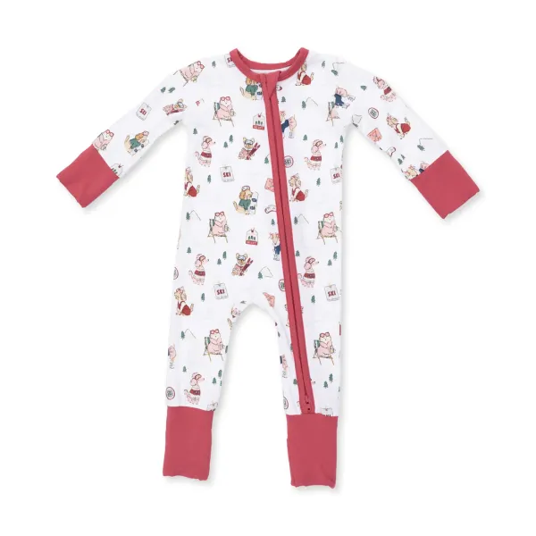 ANGEL DEAR Baby Convertible Romper WNTR SPORTS DOGS/PNK