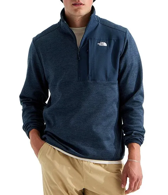 THE NORTH FACE M's Performance Fleece Long Sleeve Quarter Zip Pullover SUMMIT NAVY DARK HTHR