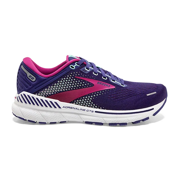 BROOKS Women's Adrenaline GTS 22 Navy Blue/Pink