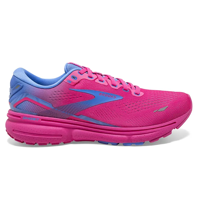 BROOKS Women's Ghost 15 Pink Glo/Blue/Fuchsia
