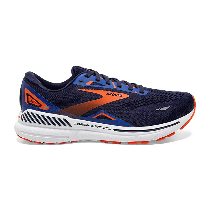 BROOKS Men's Adrenaline GTS 23 Peacoat/Orange/Surf the Web