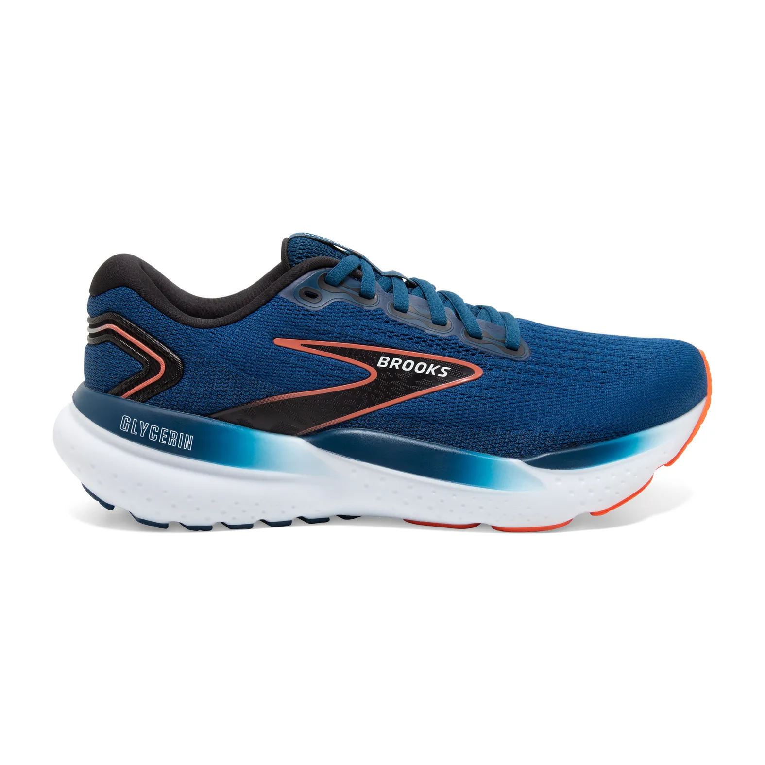 Brooks Men's Glycerin 21 Blue Opal/Black/Nasturtium
