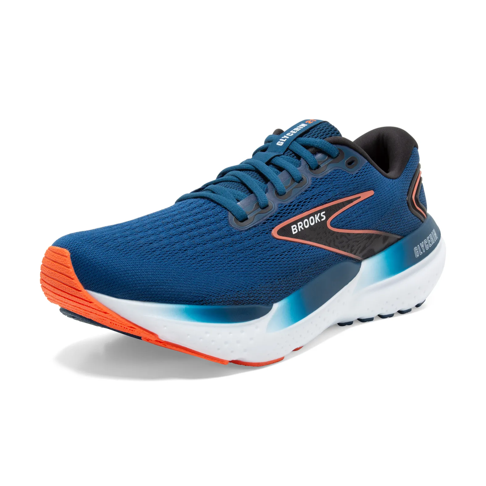 BROOKS Men's Glycerin 21 Blue Opal/Black/Nasturtium