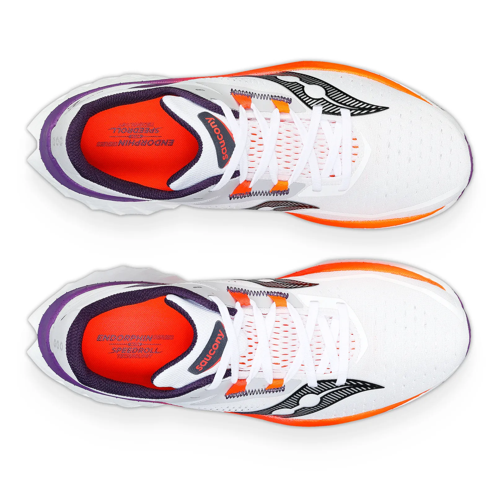 Men's Saucony Endorphin Speed 4 - White/Viziorange - Goodmiles
